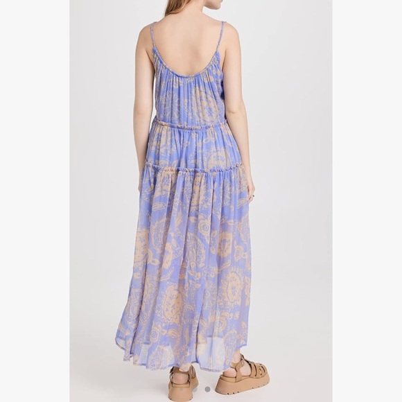 Free People Julianna Maxi Dress in Bluebell Combi - Picture 3 of 7